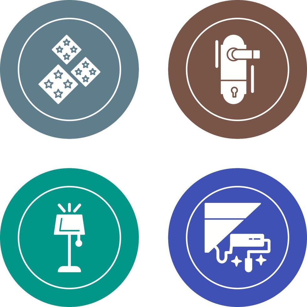 Tiles and Doorknob Icon vector