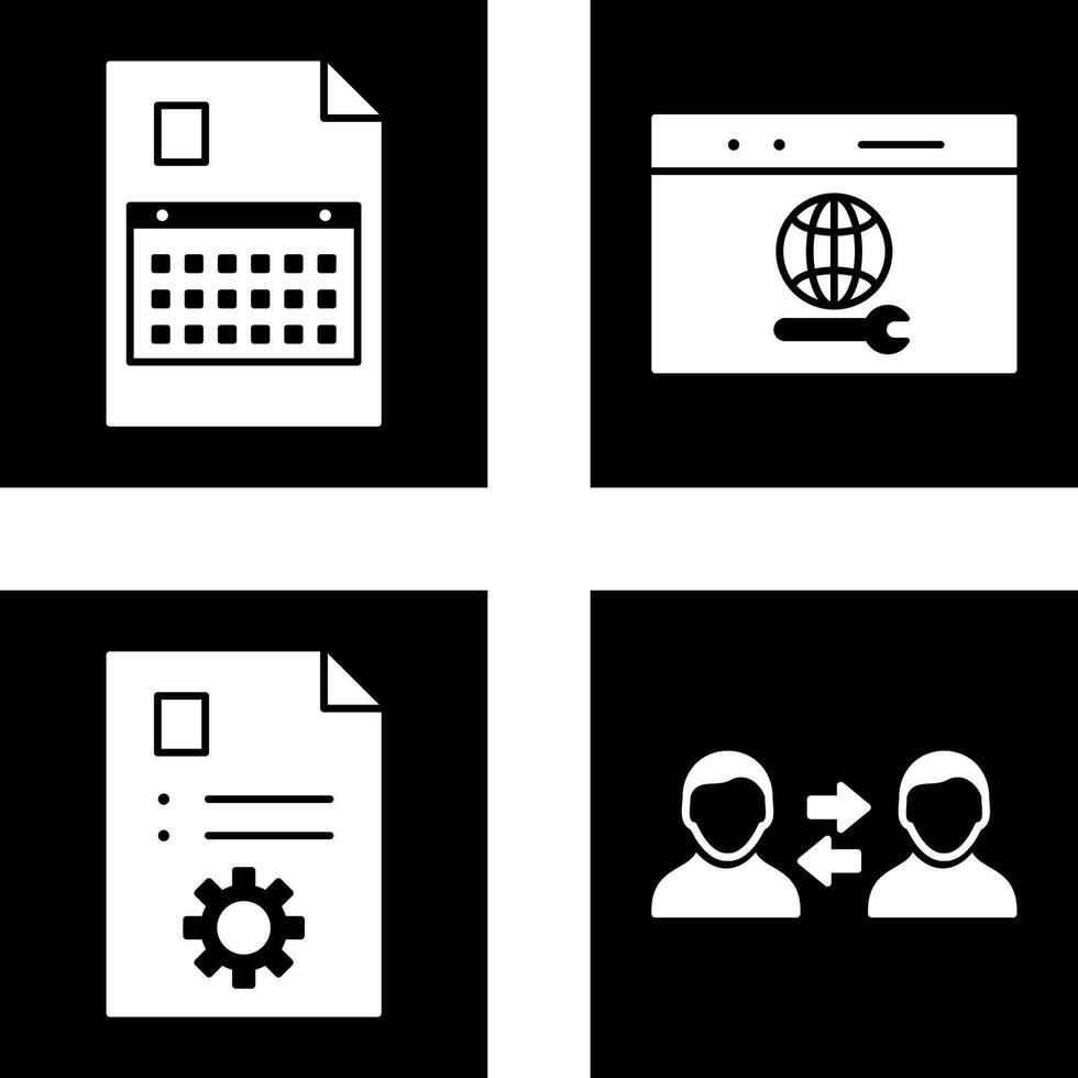 content planning and web support Icon vector