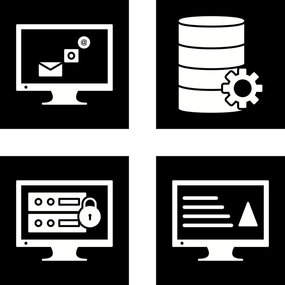 digital marketing and database management Icon vector