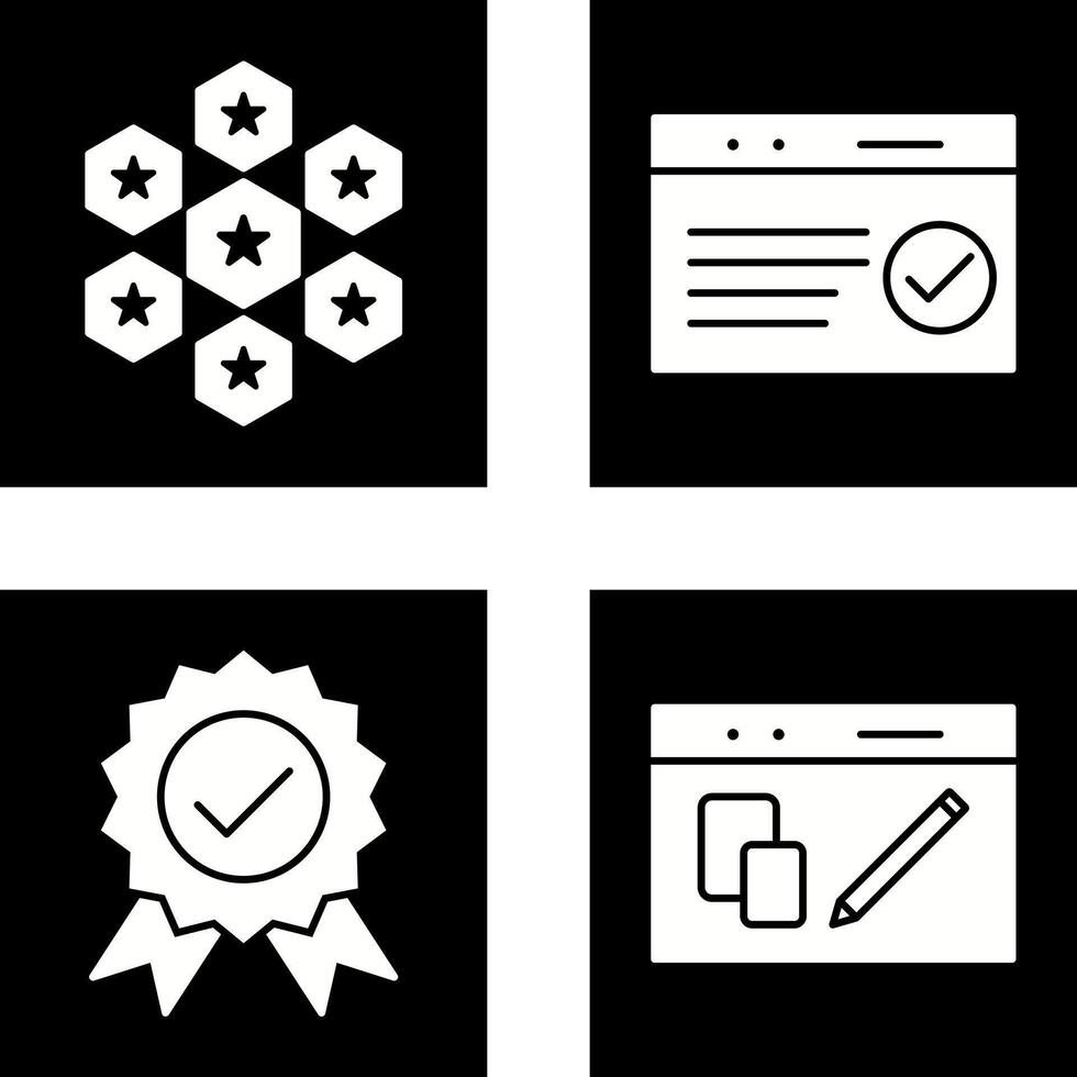 reputaion management and qc passed Icon vector