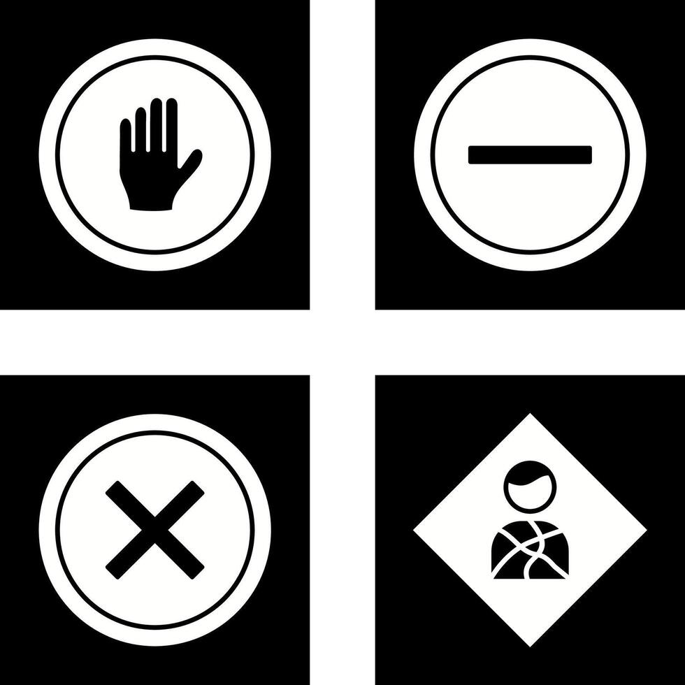 halt and entry prohibited Icon vector