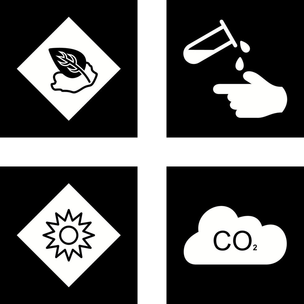 Environment hazard and Corrosive hazard Icon vector