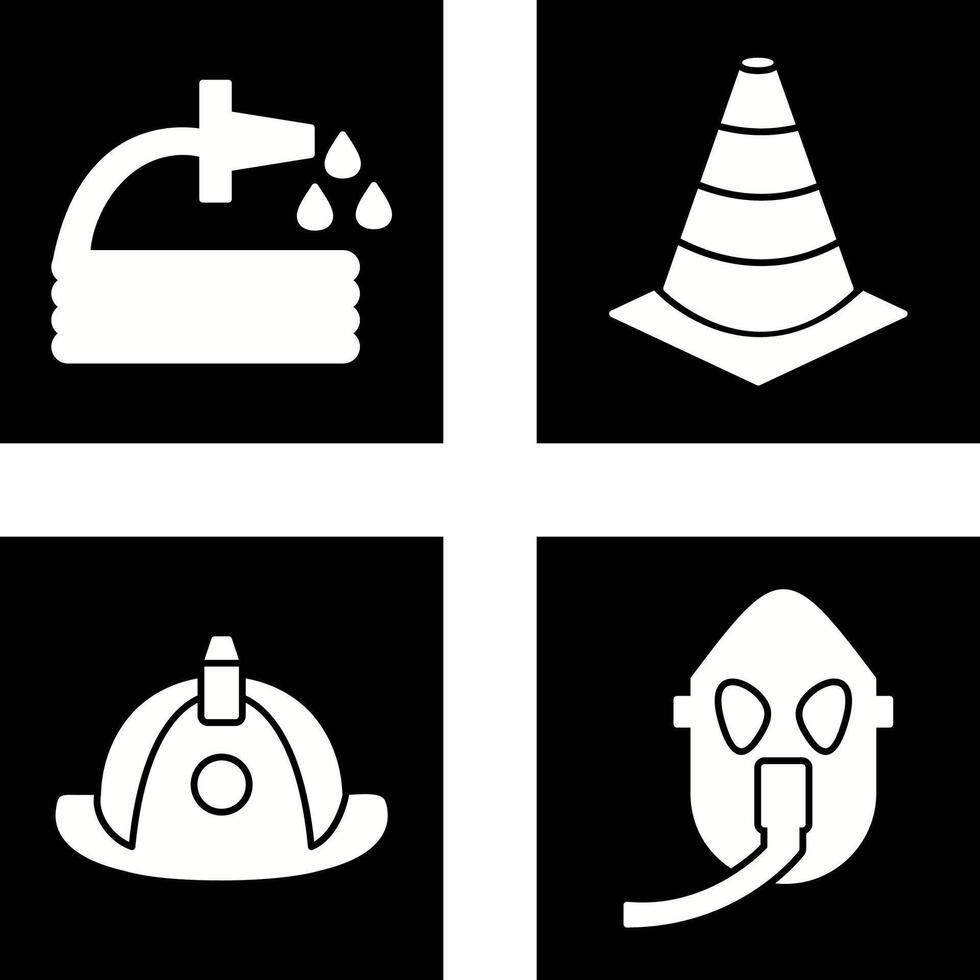water hose and cone Icon vector