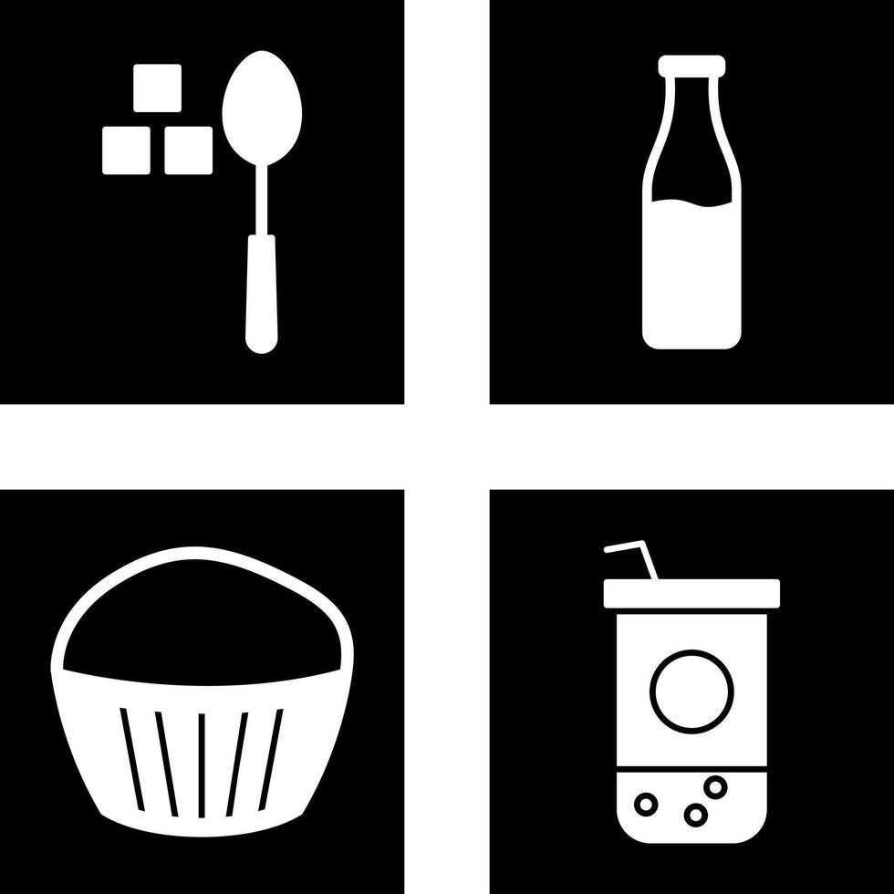 sugar and Milk bottle Icon vector