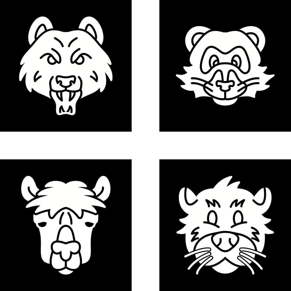 oso y hurón icono vector