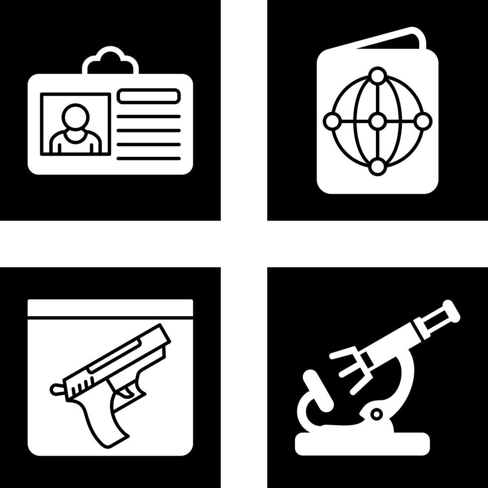 Criminal Card and Passport Icon vector
