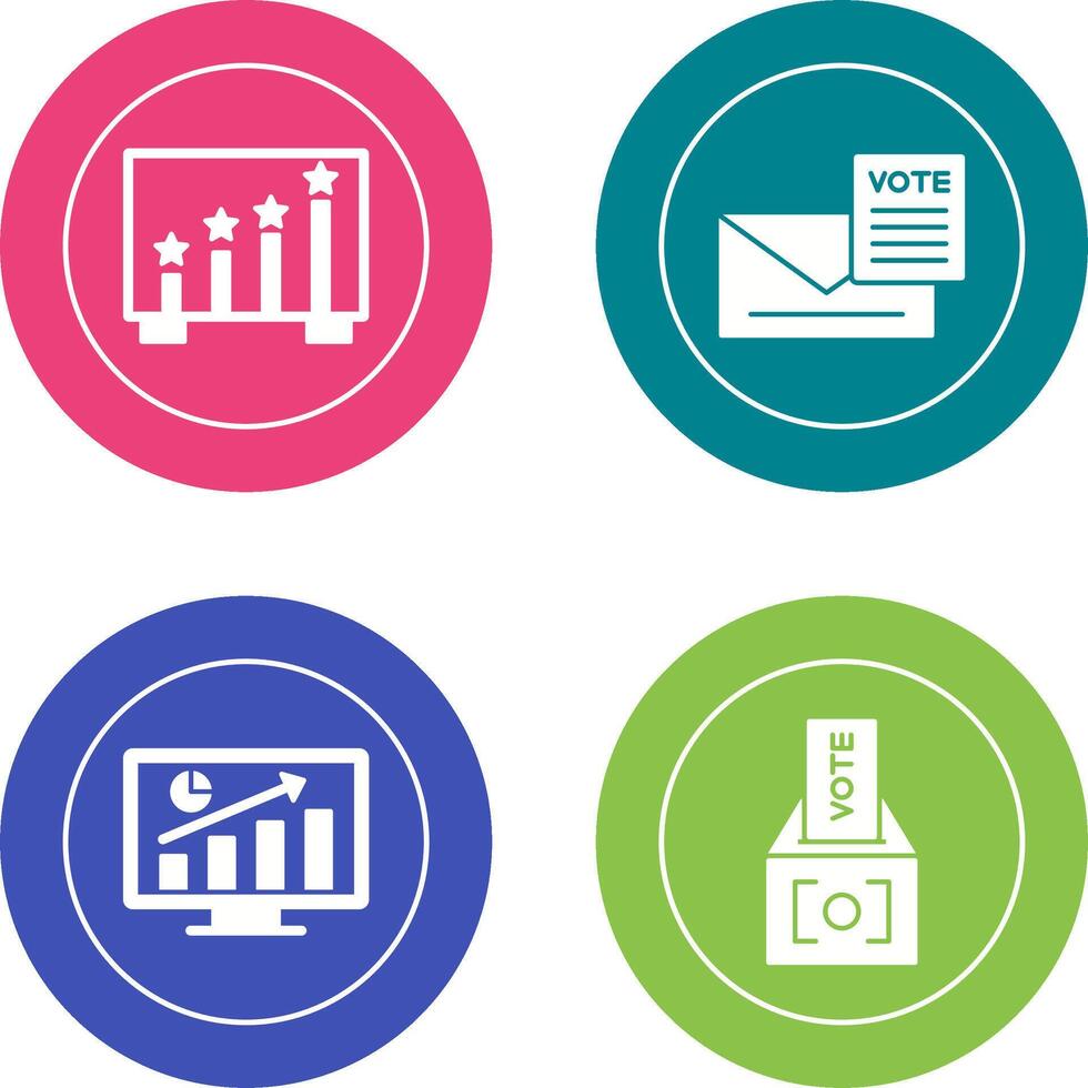 Rating and Letter Icon vector