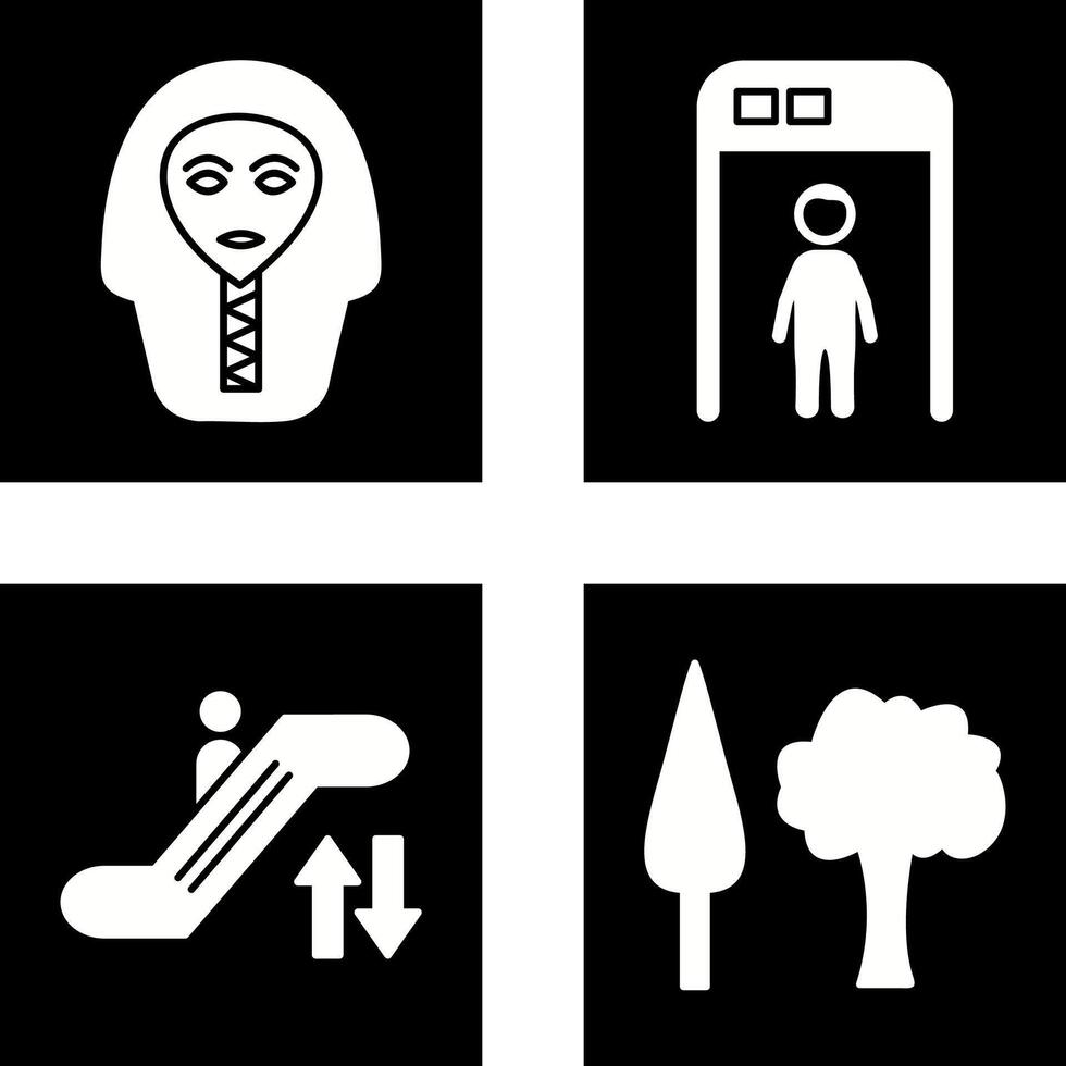 Egyptian Face and Security Icon vector