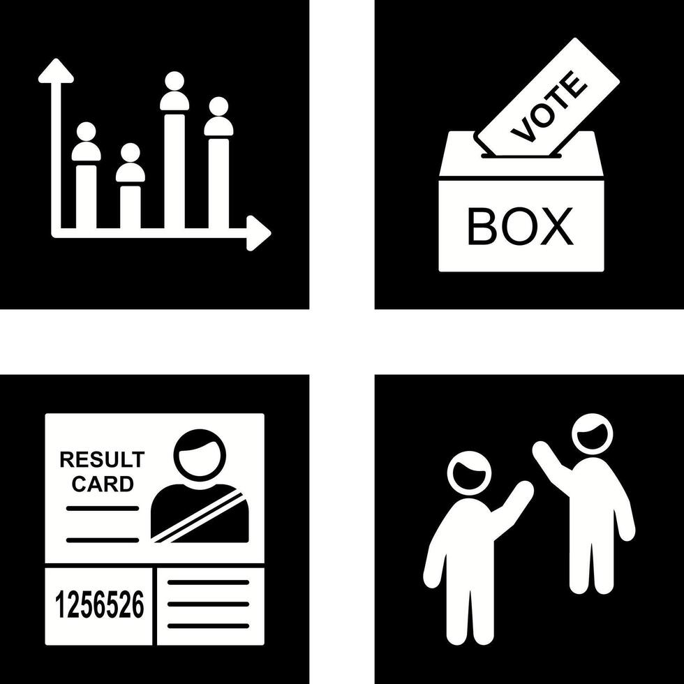 Giing Vote and Candidate and Graph Icon vector