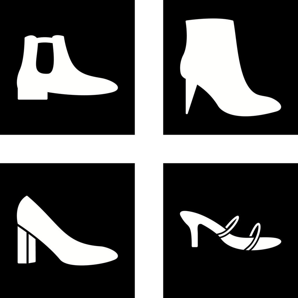 Men Boots and high heels Icon vector