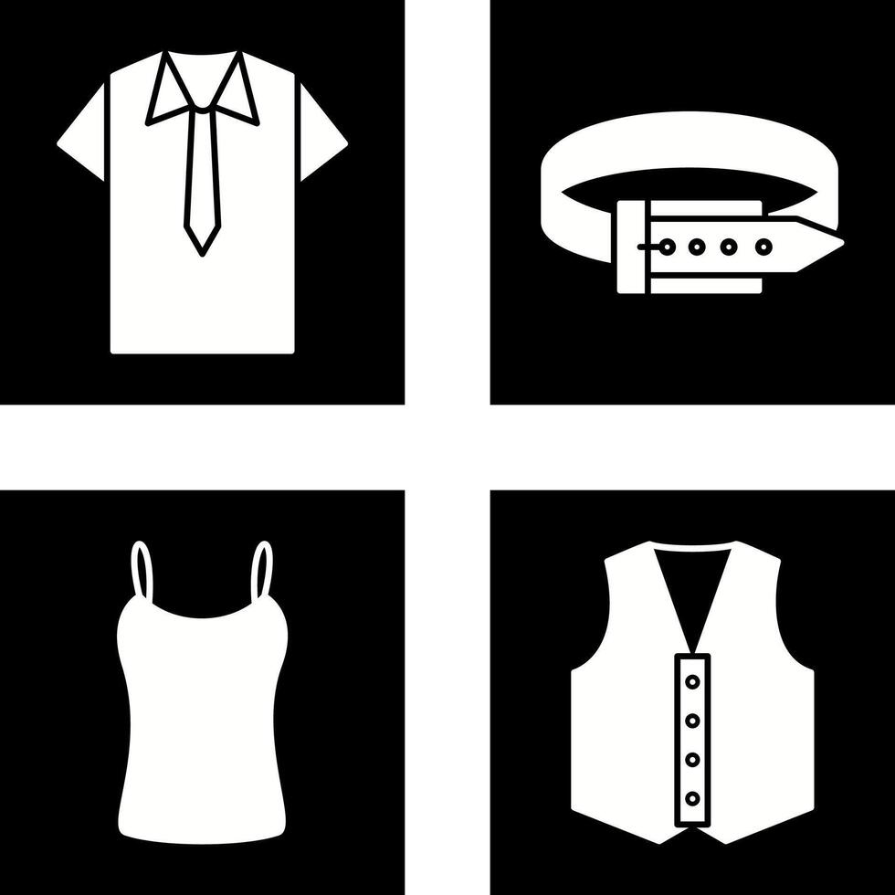 Shirt and Tie and Belt Icon vector