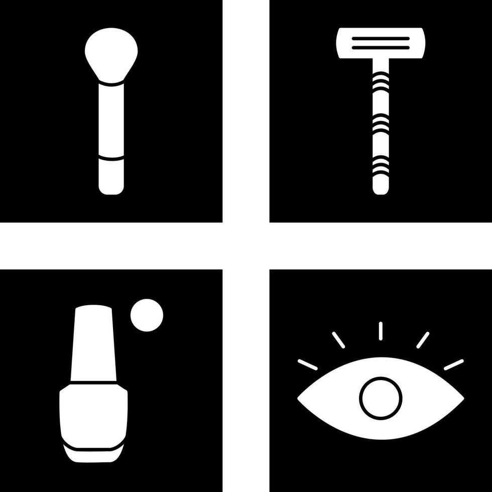 Brush and Razor Icon vector
