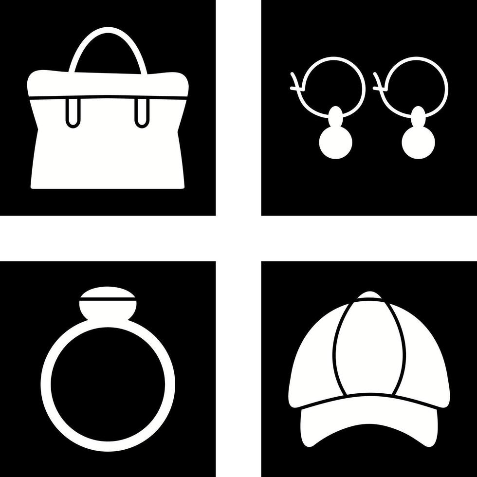 Bag and Earrings Icon vector