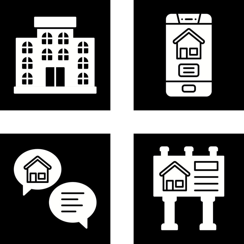 Apartment and Application Icon vector