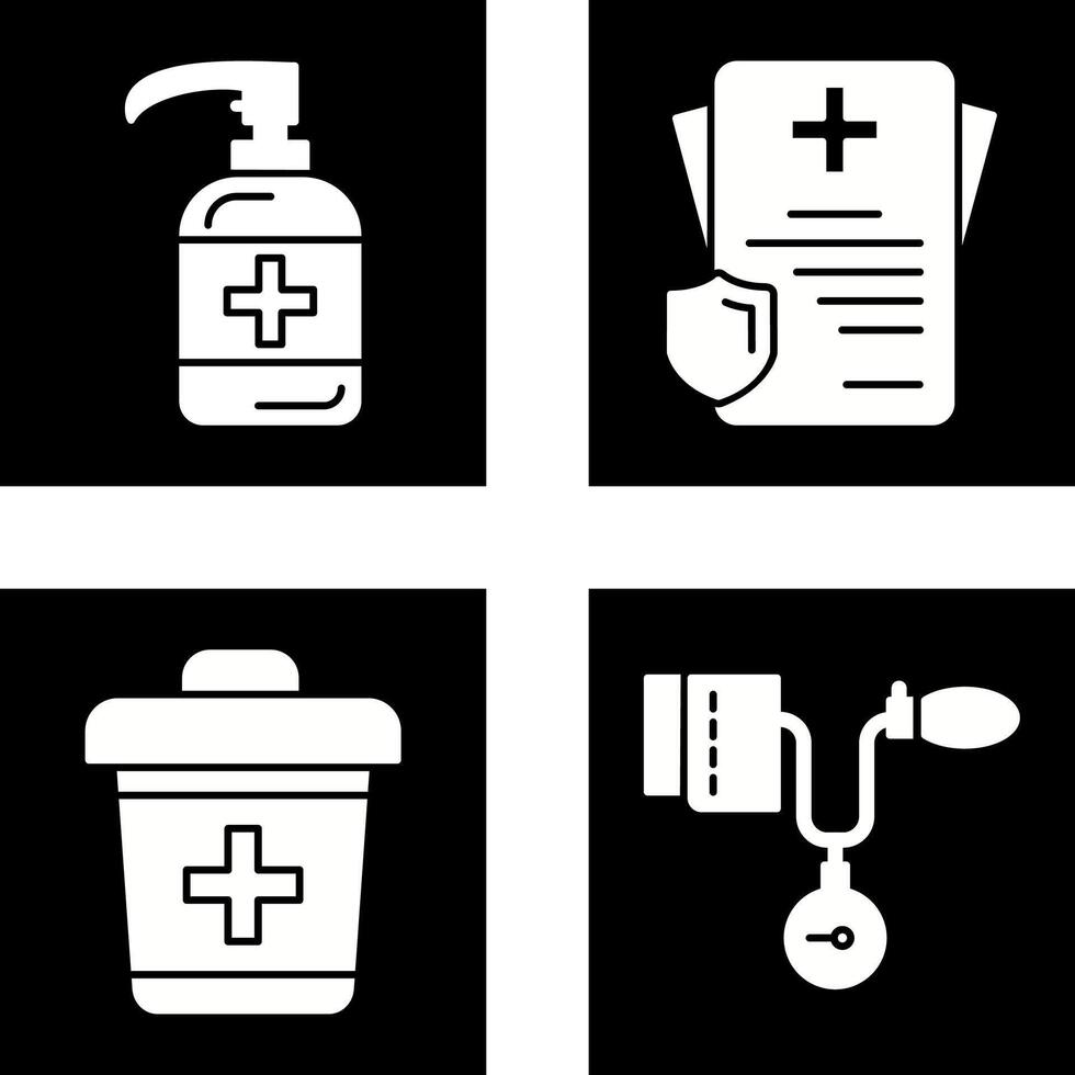Sanitizer and Receipt Icon vector