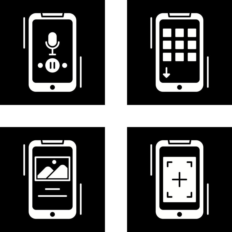 Voice Record and Device Icon vector