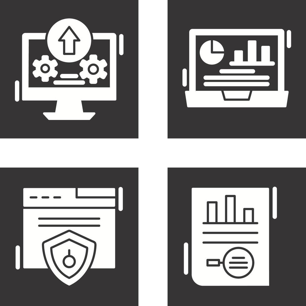 Upload and Dashboard Icon vector