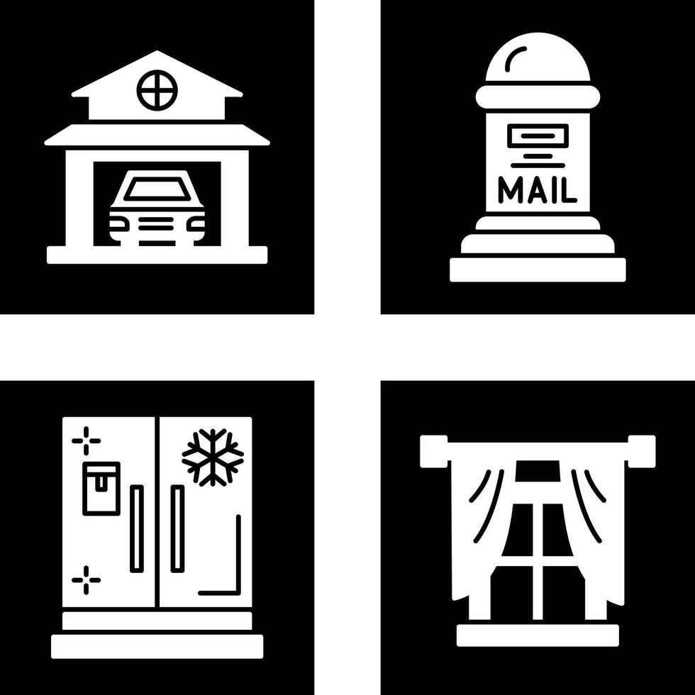 Garage and Mail Box Icon vector