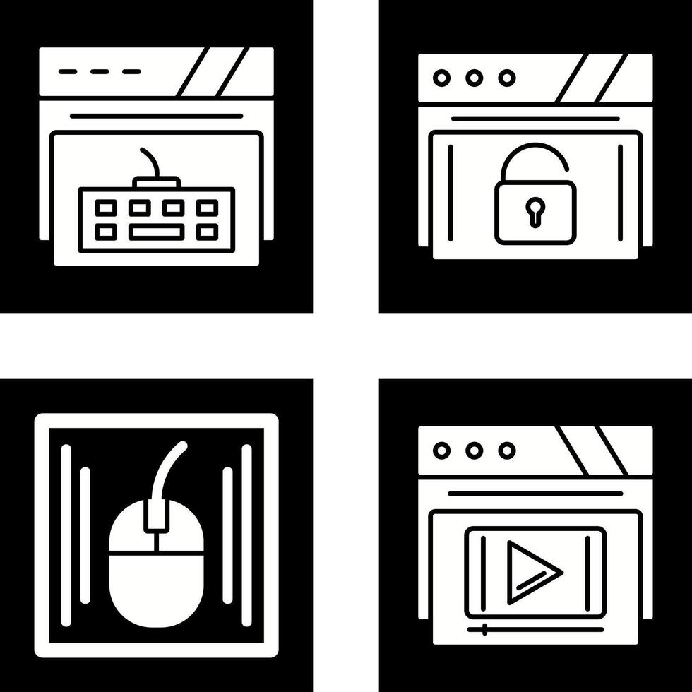 Keyboard and Padlock Icon vector