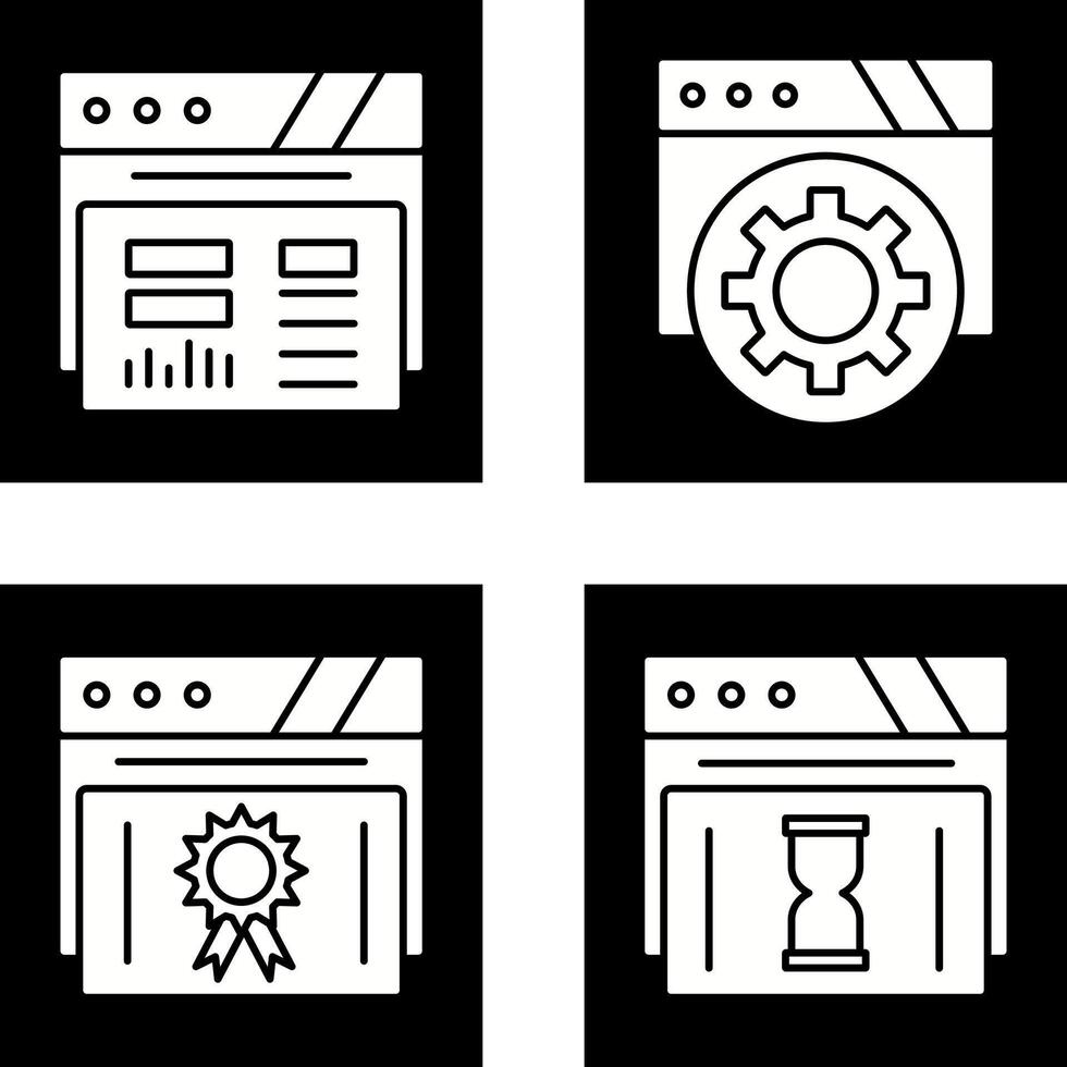 Dashboard and Browser Icon vector