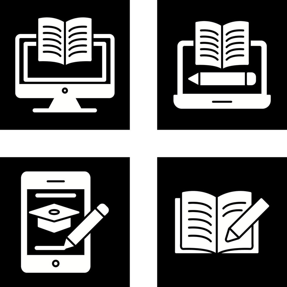 Digital Learning and Written Icon vector