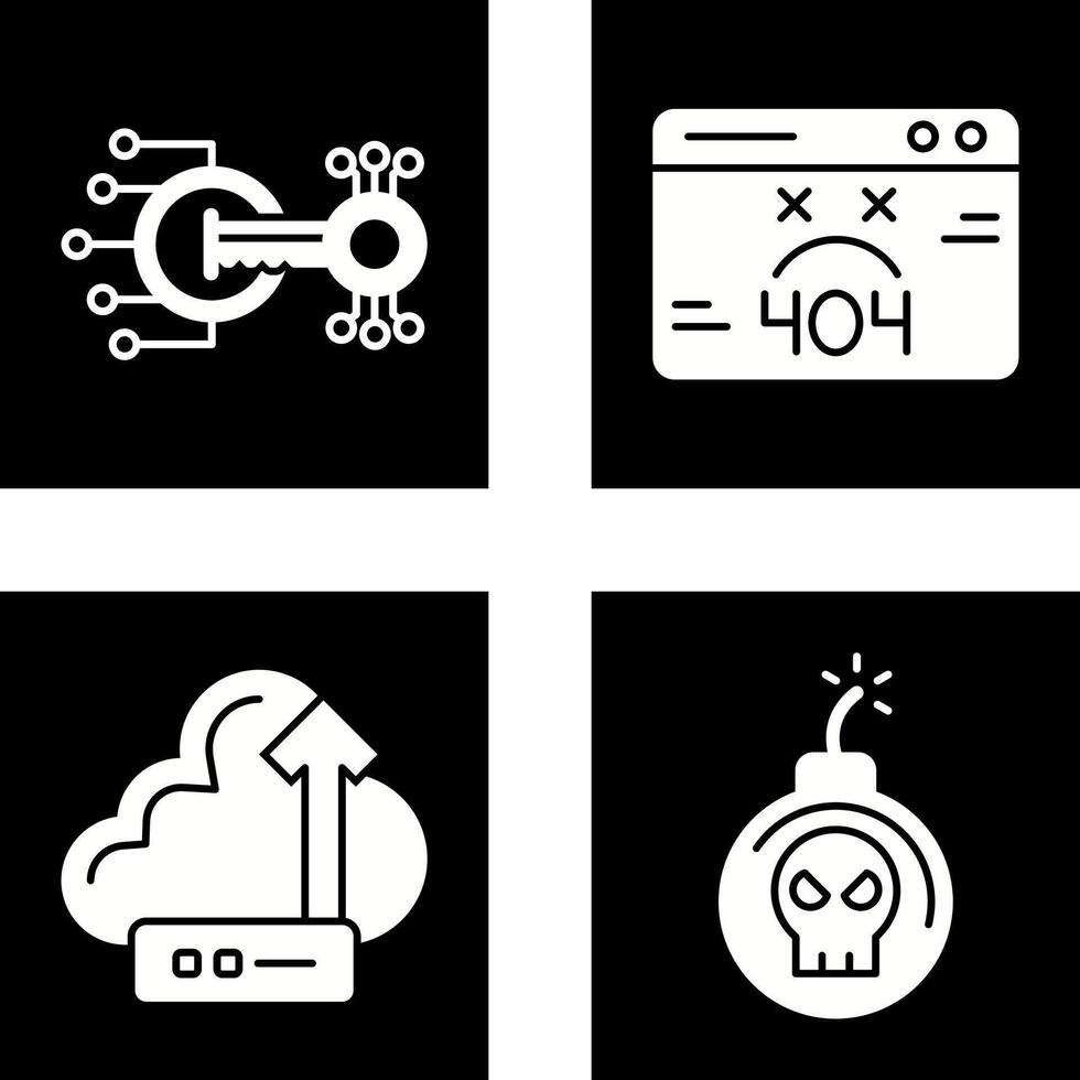 Encryption and 404 Error Icon vector
