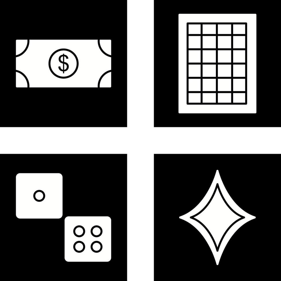 dollar bill and table of rates Icon vector