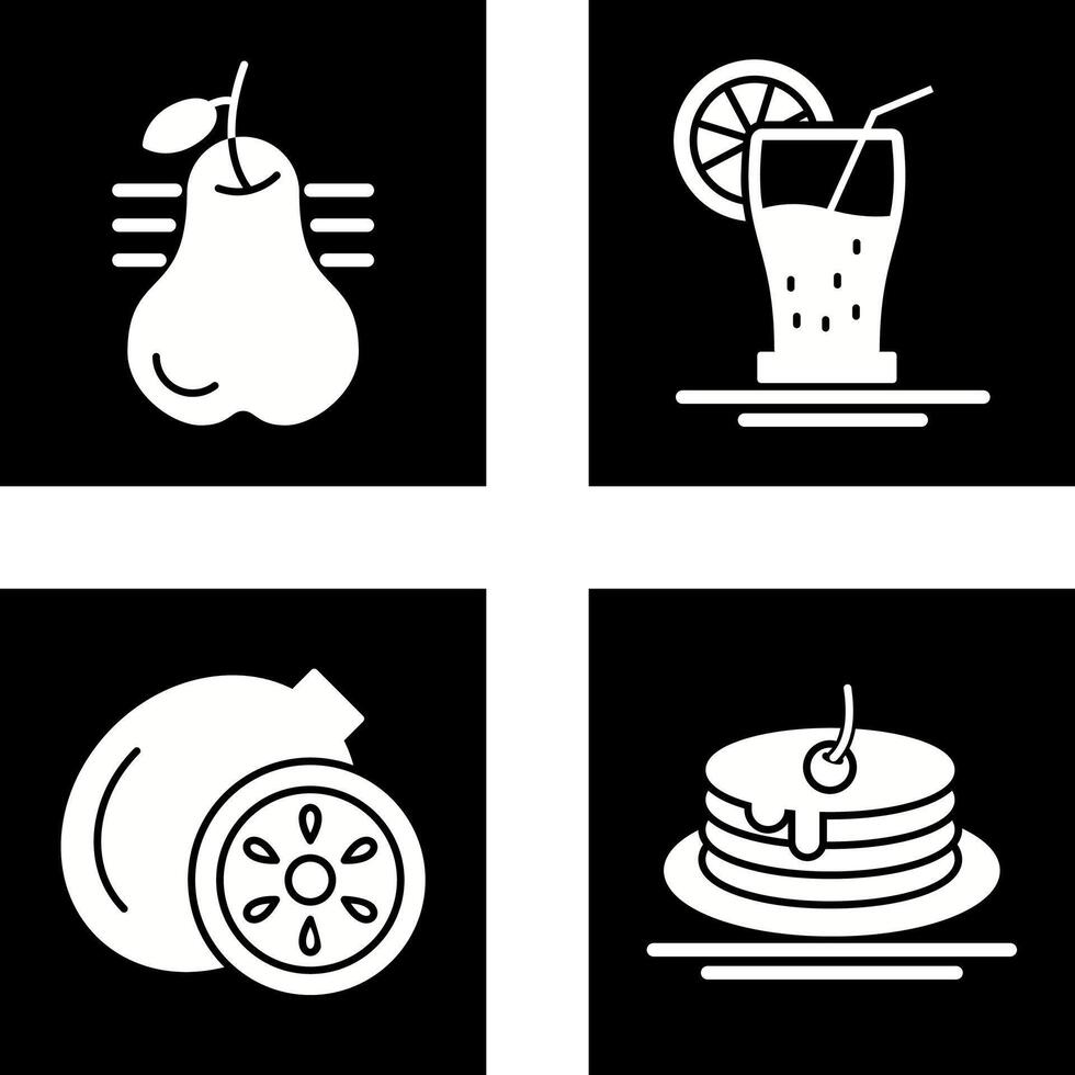 Pear and Orange Juice Icon vector