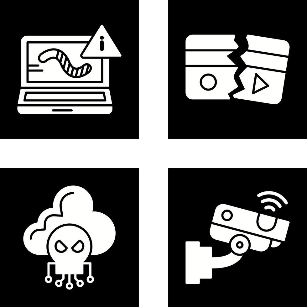 Worm and Broken Icon vector