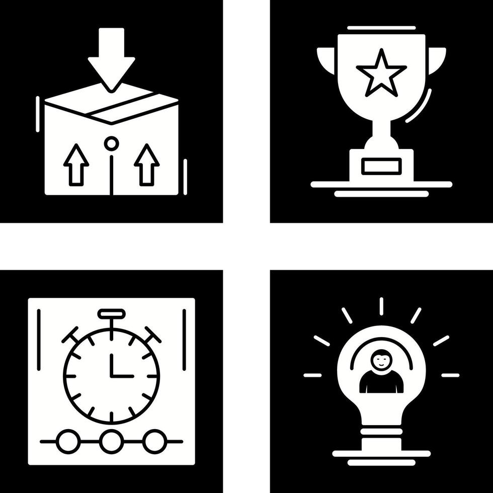 Package and Trophy Icon vector