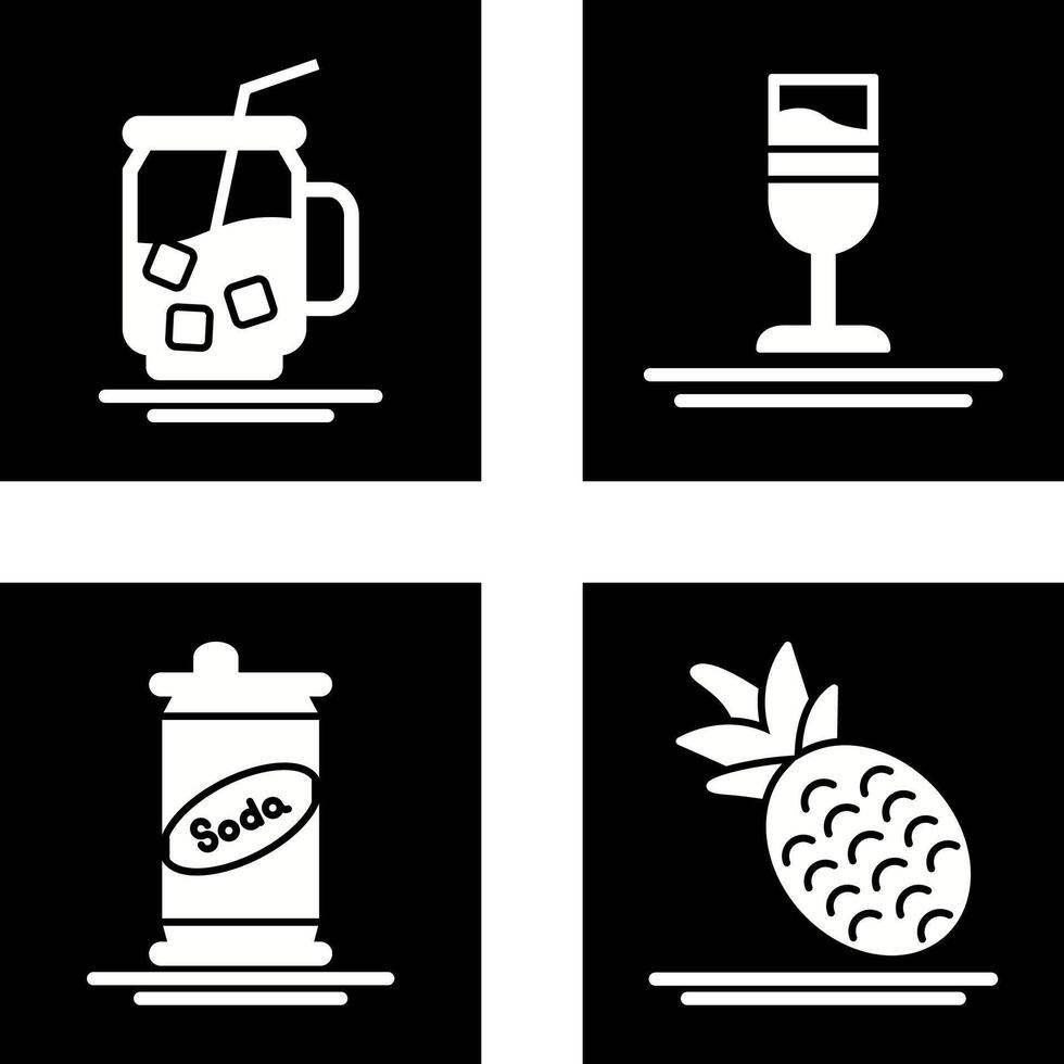 Iced Tea and Rainbow Drink Icon vector