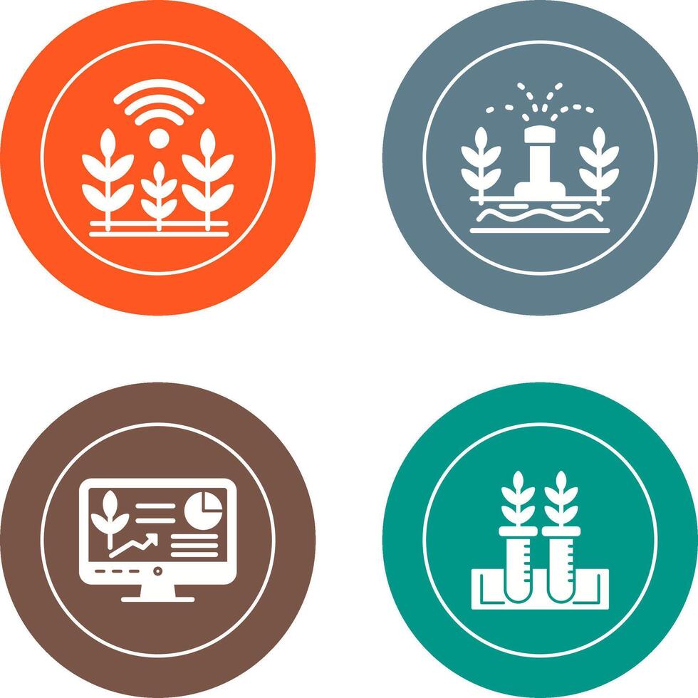 Wheat and Sprinkler Icon vector