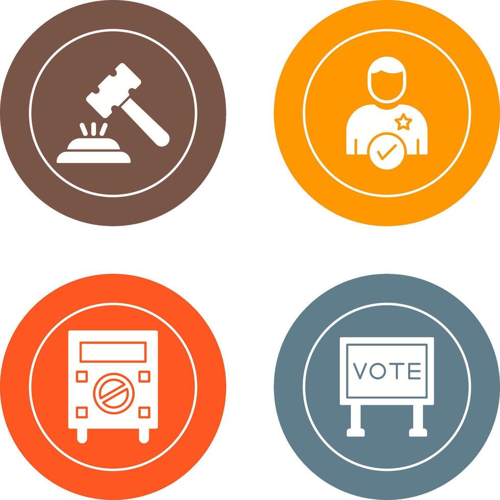 Gavel and Candidate Icon vector