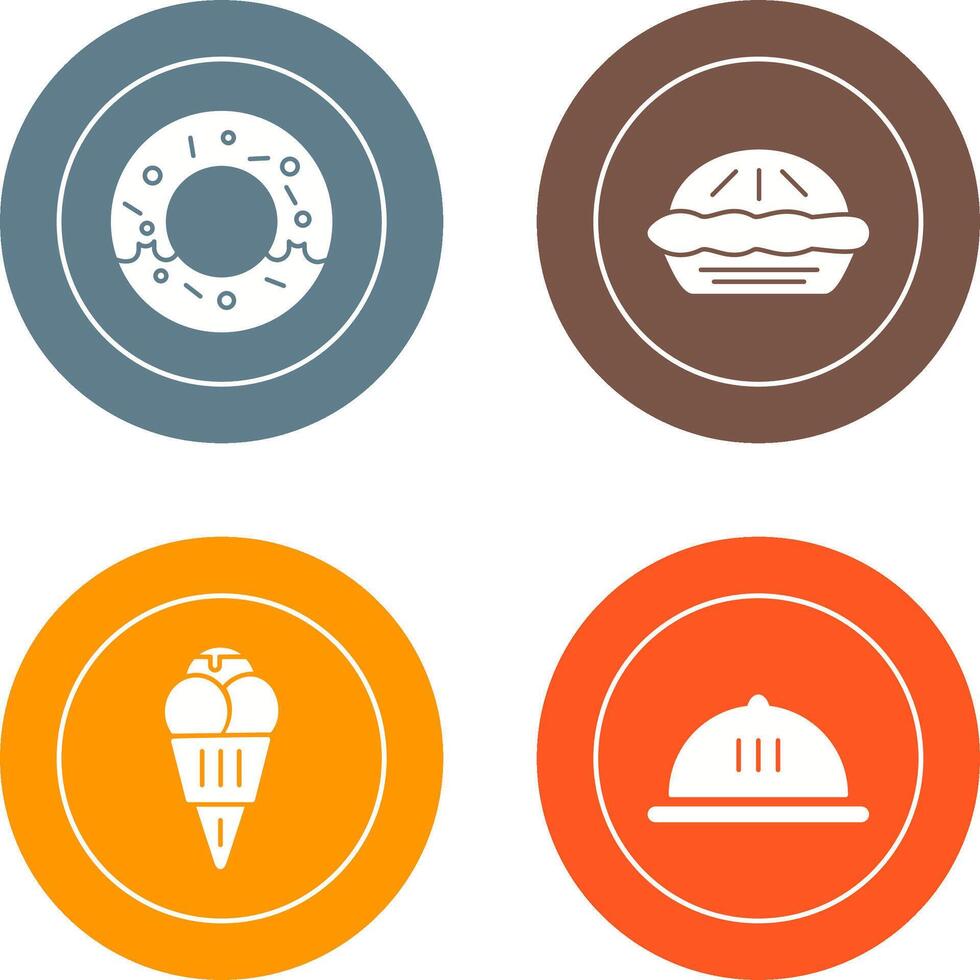 Donut and Pie Icon vector