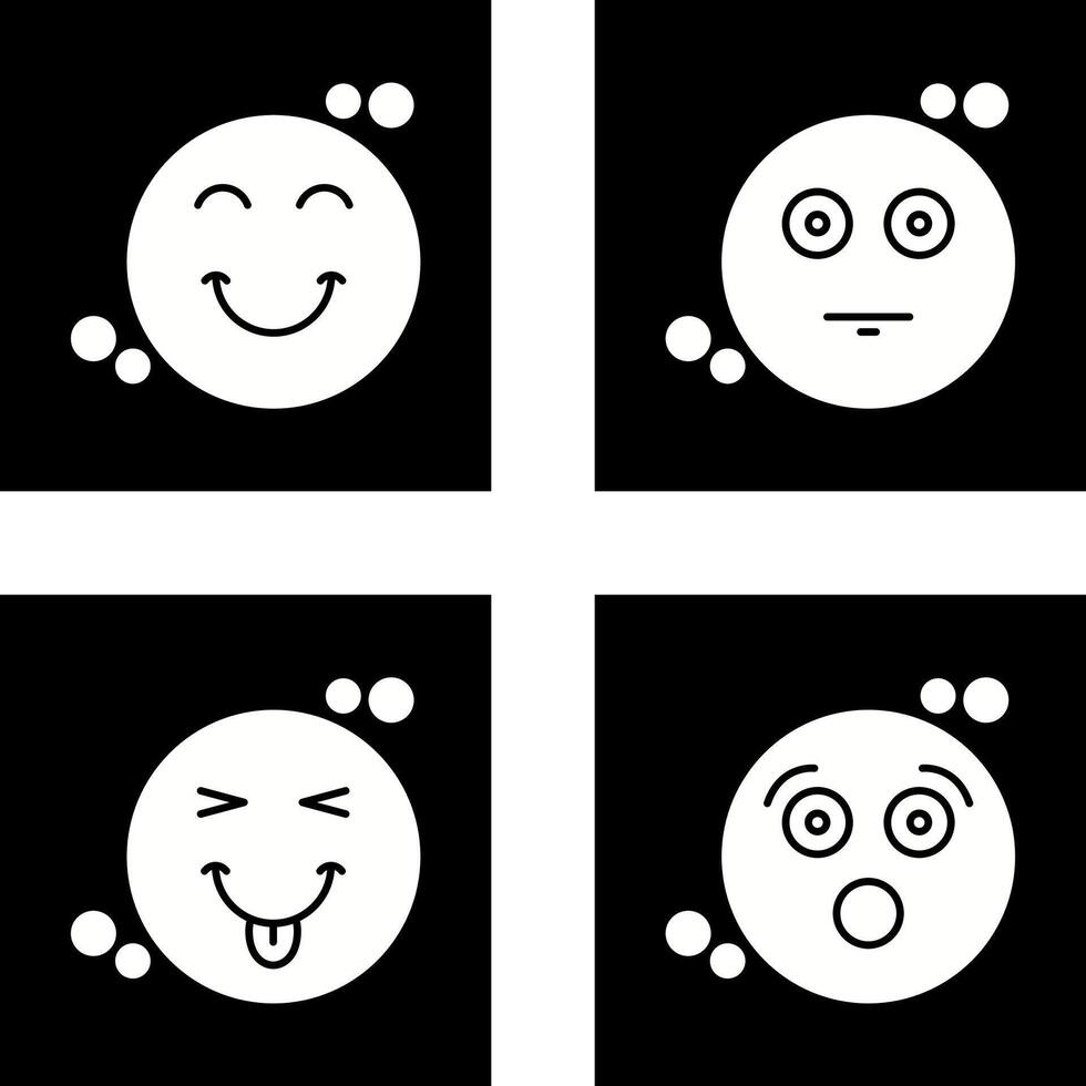 Smile and Neutral Icon vector