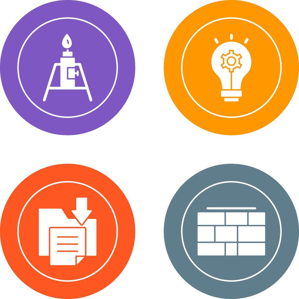 Burner and Idea Icon vector
