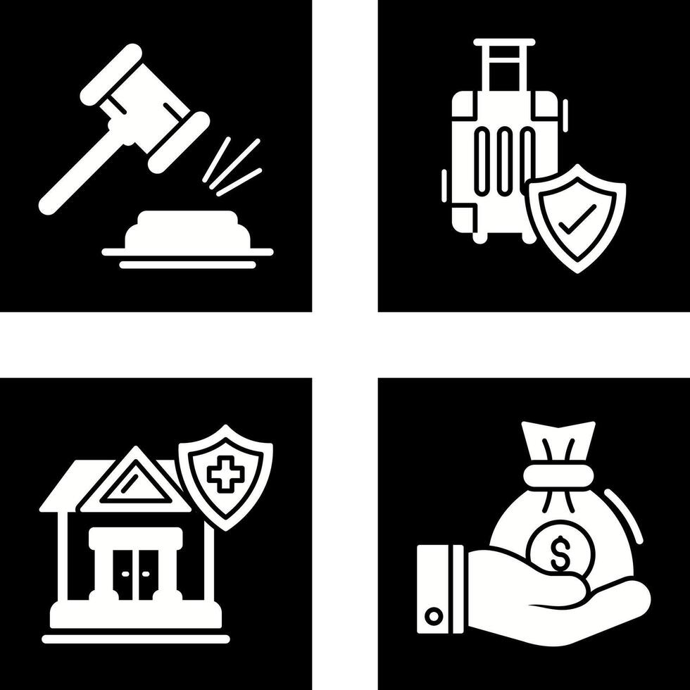 Gavel and Travel Icon vector