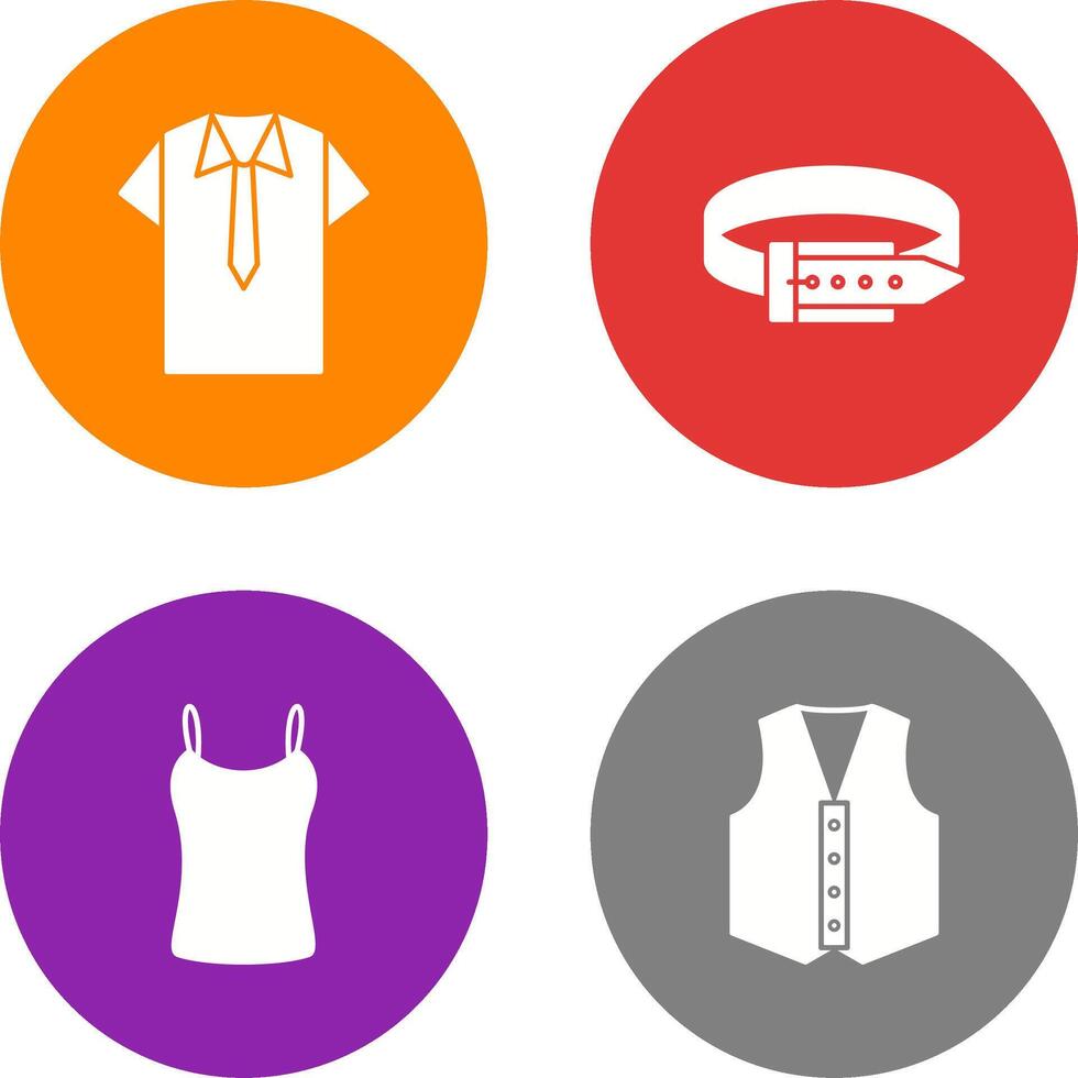 Shirt and Tie and Belt Icon vector