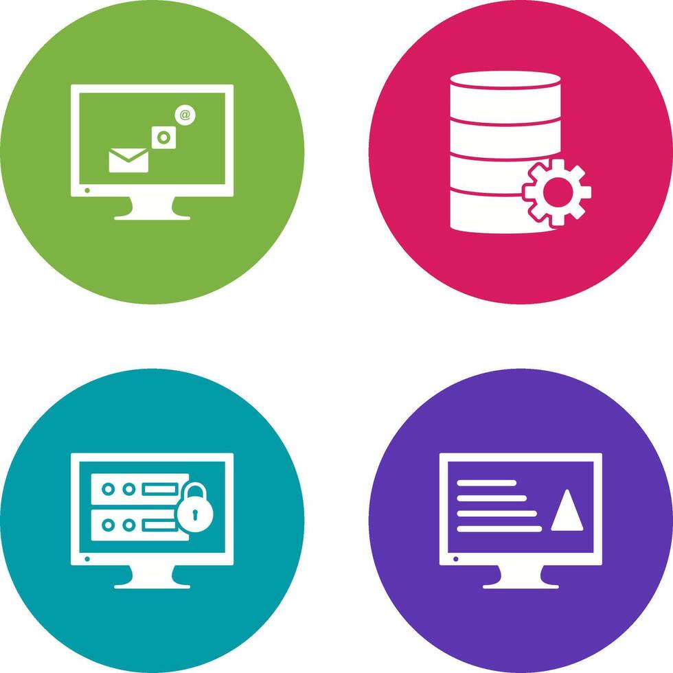 digital marketing and database management Icon vector