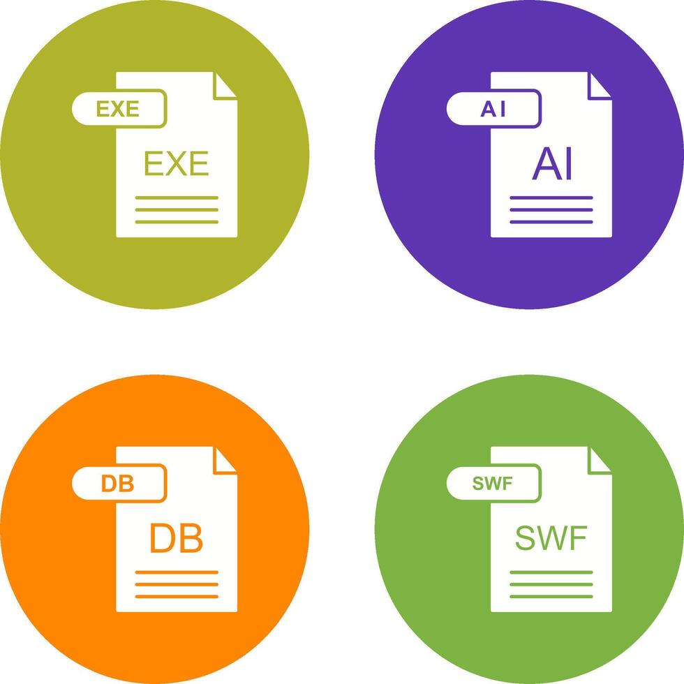 AI and EXE Icon vector