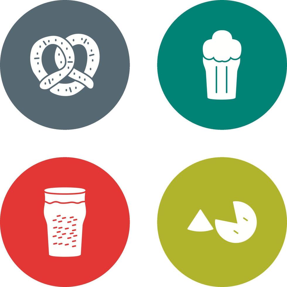 Pretzel and Pint of Beer Icon vector
