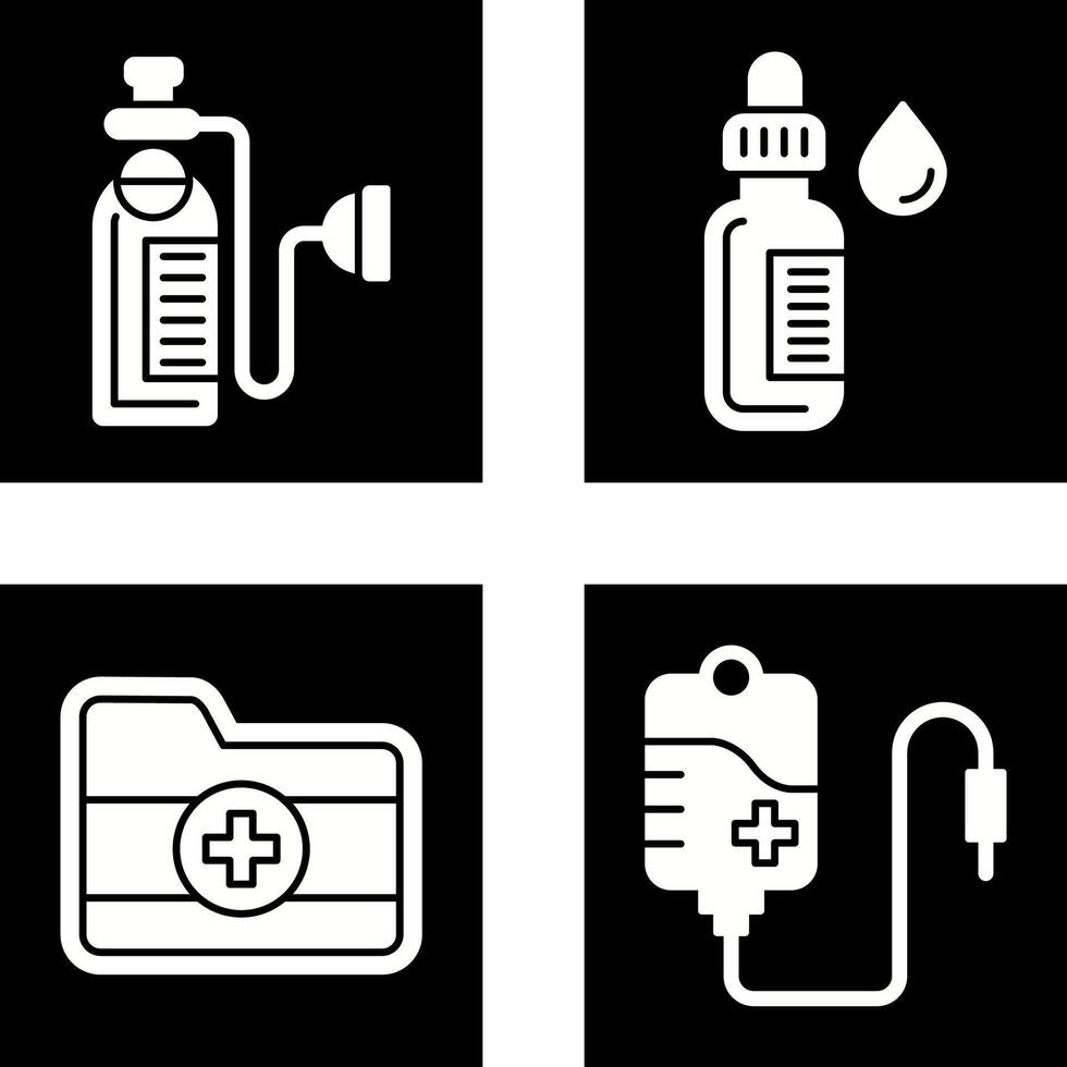 Oxygen and Dropper Icon vector
