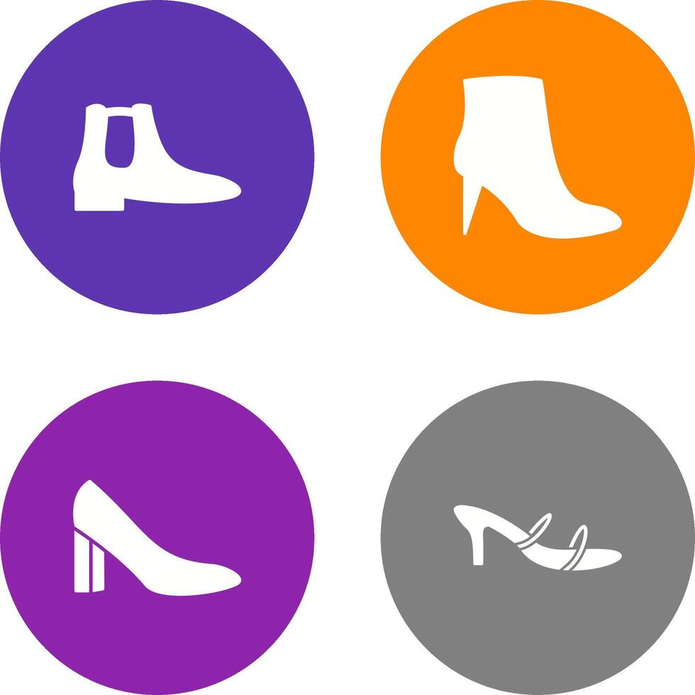Men Boots and high heels Icon vector