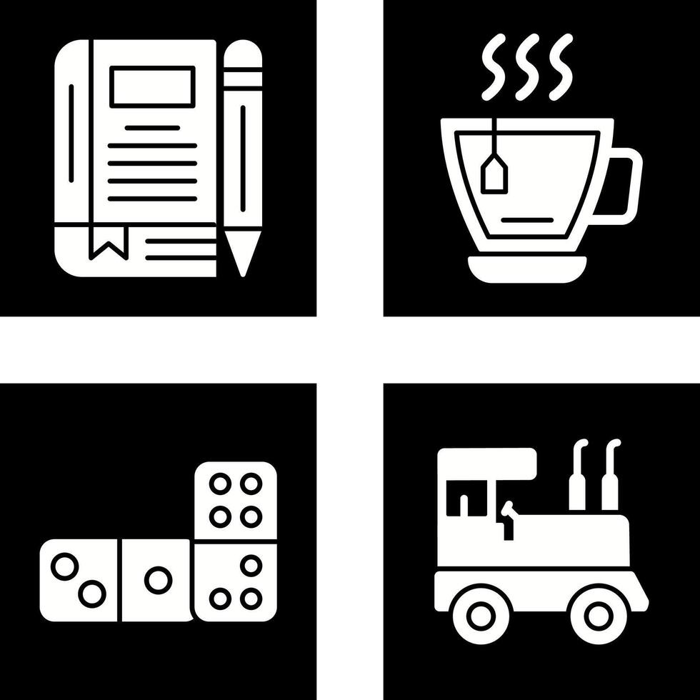 té y diario icono vector