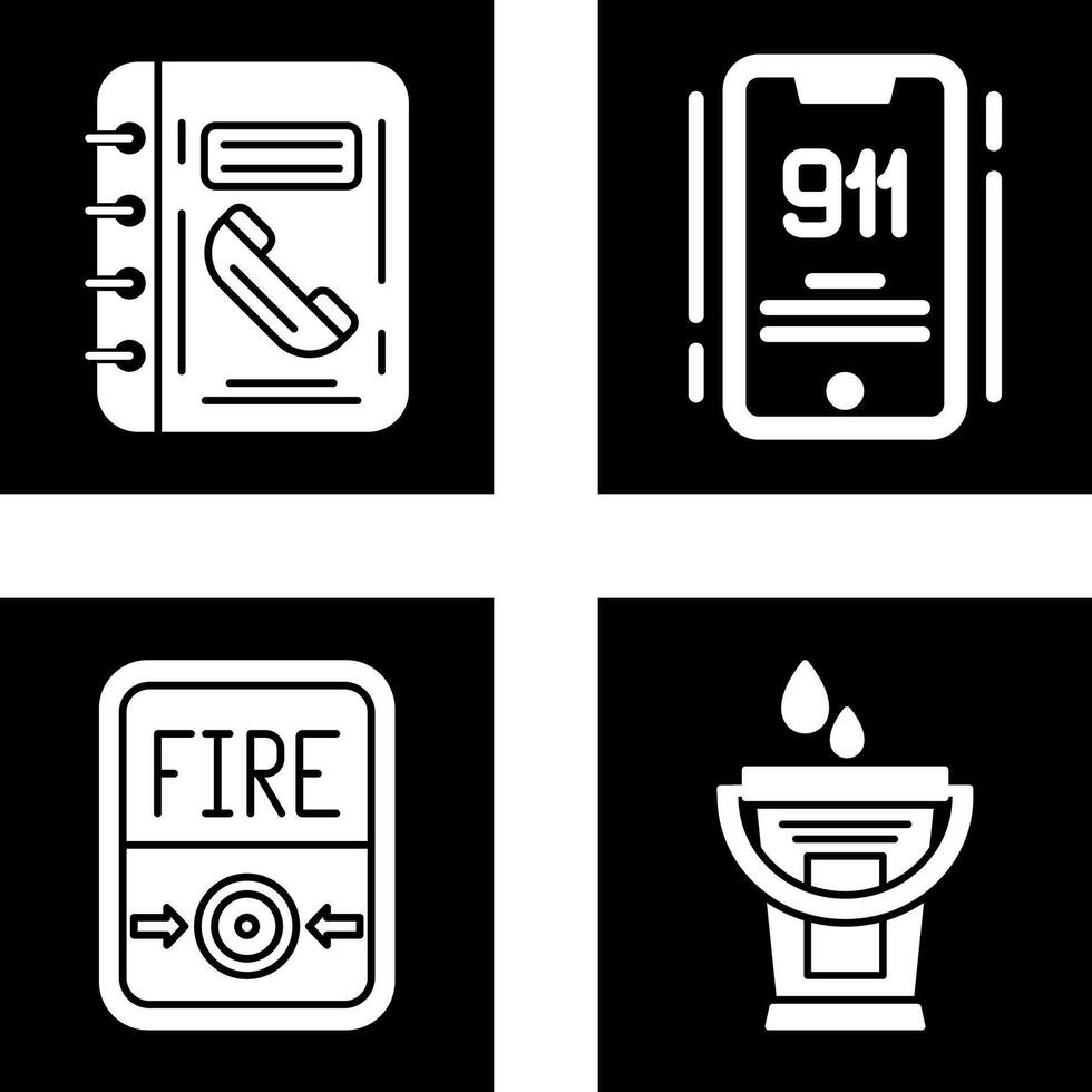 Phonebook and 911 Icon vector