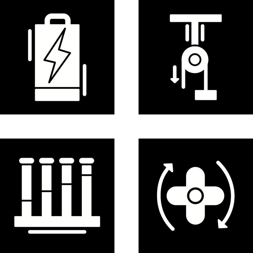 Battery and Pully Icon vector