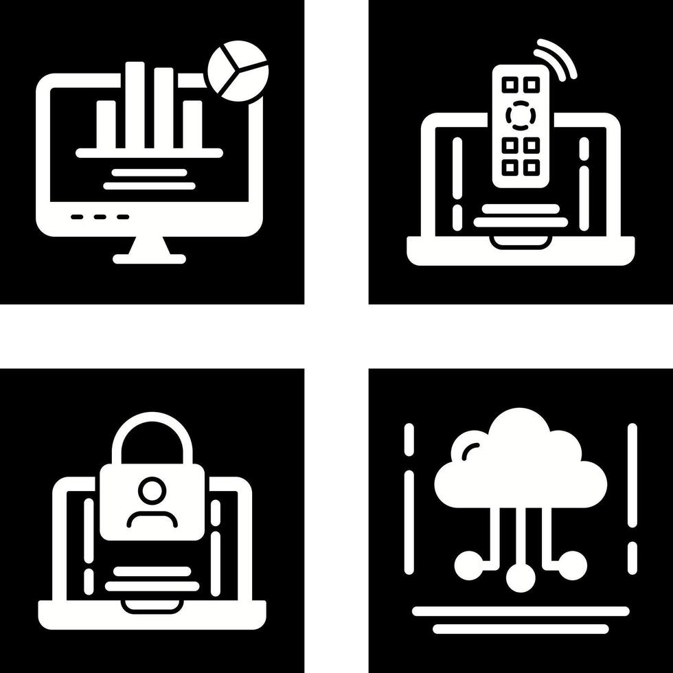 Remote and Analysis Icon vector