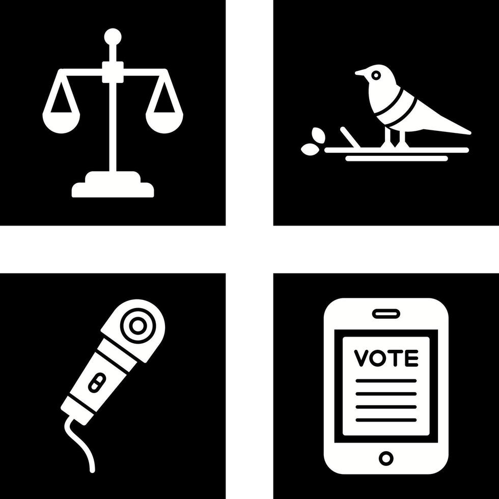 Scale and Bird Icon vector