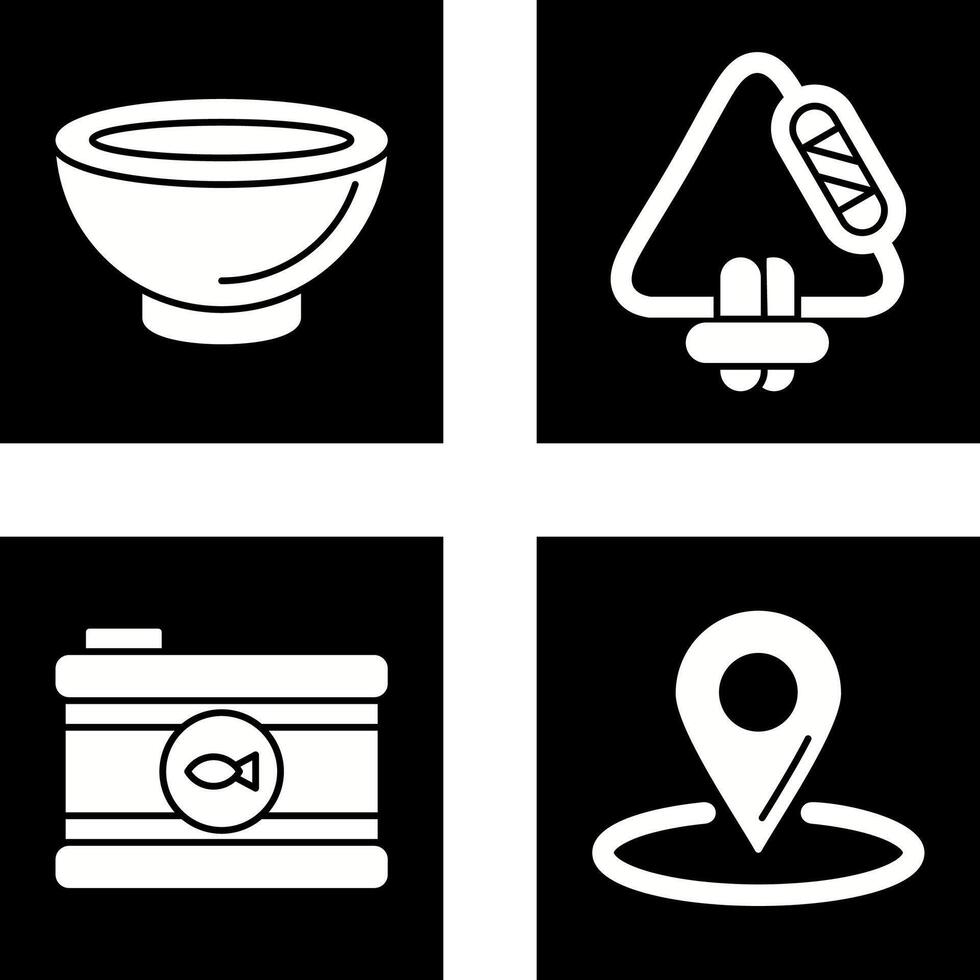 Bowling and Carabiner Icon vector