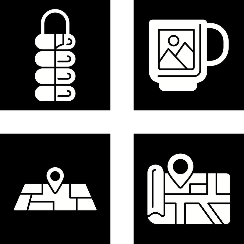 Sleeping Bag and Mug Icon vector